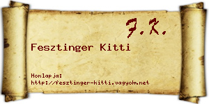 Fesztinger Kitti névjegykártya